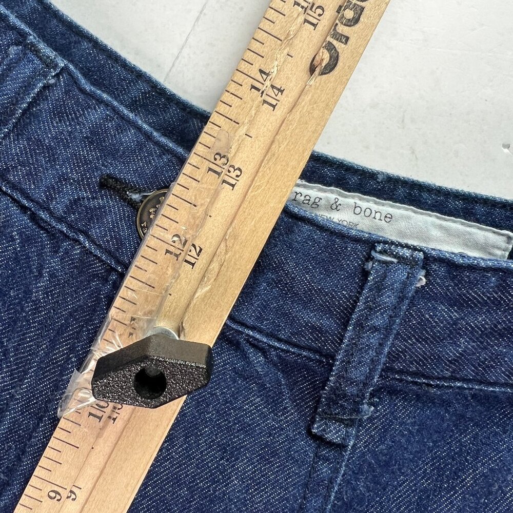 Rag & Bone Jean Women 25x28* Cassidy High Rise Wide Leg Cargo Blue Denim Tag 23 - Picture 15 of 16